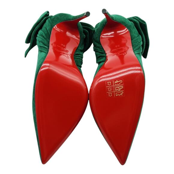 Christian Louboutin Rabakate Pumps 100mm - Suede - Green - 36 5.5US $995 - Picture 7 of 8